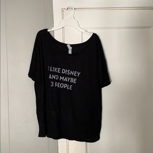 Scoop neck Disney style t-shirt